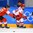 GANGNEUNG, SOUTH KOREA - FEBRUARY 17: Switzerland's Livia Altmann #22 and Olympic Athletes from Russia's Yekaterina Smolina #88 chase down a loose puck during quarterfinal round action at the PyeongChang 2018 Olympic Winter Games. (Photo by Matt Zambonin/HHOF-IIHF Images)


